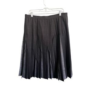 Vintage Pendleton Women's Size 14 Black Accordion Wool Reversible Skirt